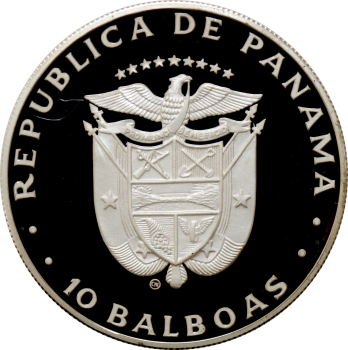 Панама 10 бальбоа 1982 г., PROOF, "Международный год детей"