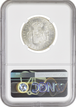 Испания 2 песеты 1892 г. PGM, NGC MS61, "Король Альфонсо XIII (1886 - 1931)"